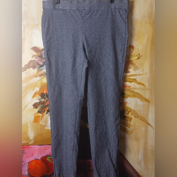 Men's Black and White Patterned Pants - Picture 1 of 6